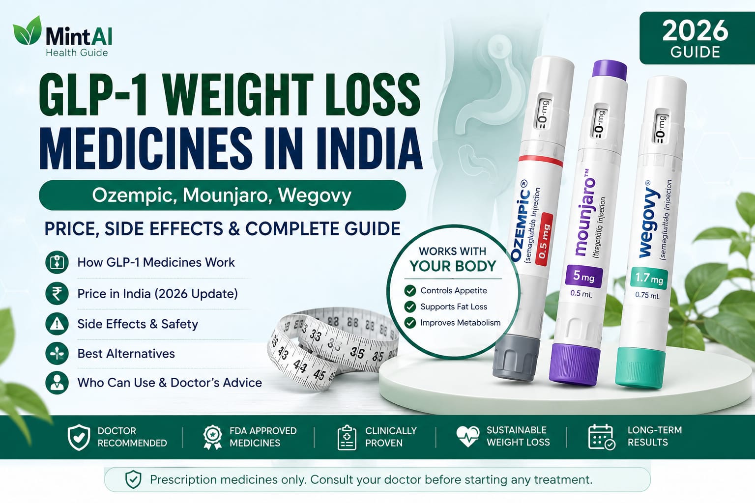 GLP-1 Weight Loss Medicines India Ozempic Alternatives
