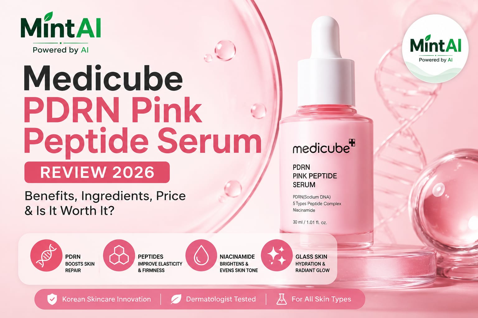 Medicube PDRN Pink Peptide Serum Review K Beauty 2026
