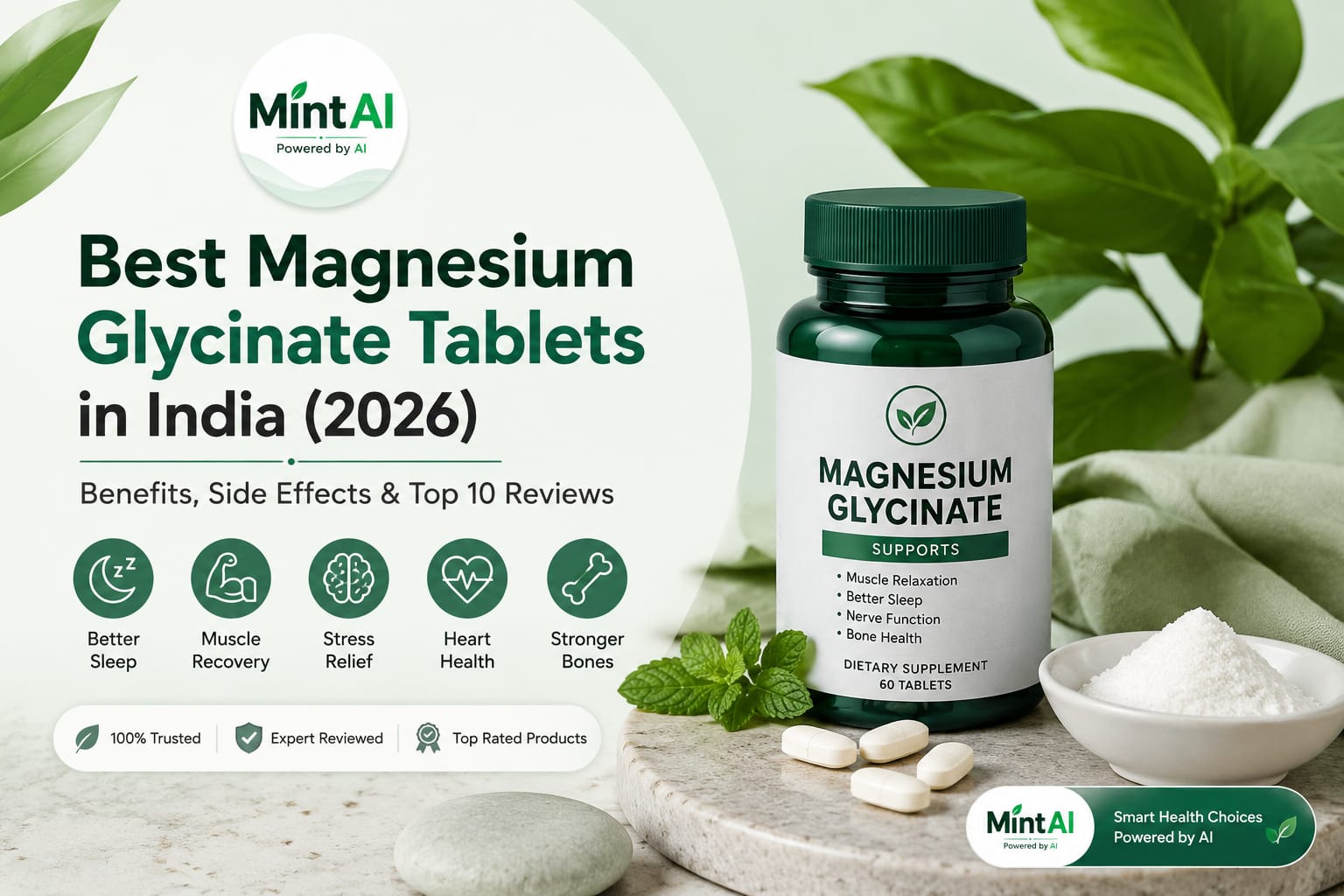 Best Magnesium Glycinate Tablets in India – 2026 Guide, Benefits & Top 10 Reviews