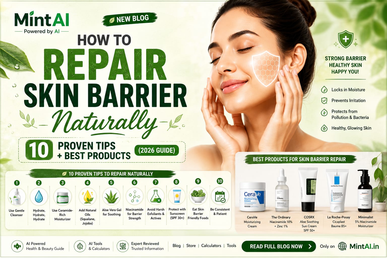 How to Repair Skin Barrier Naturally: 10 Proven Tips + Best Products 2026